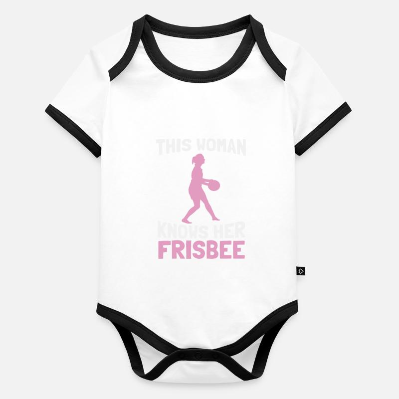 Frisbee Body Bébé bio contrasté manches courtes