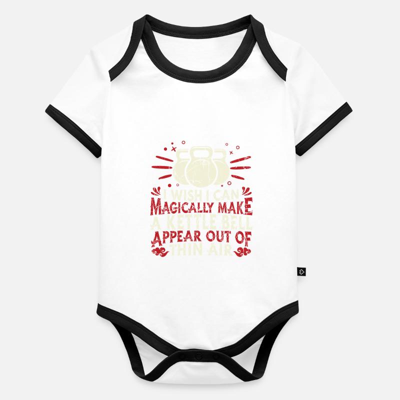 Kettlebell ball dumbbell Organic Baby Contrasting Bodysuit