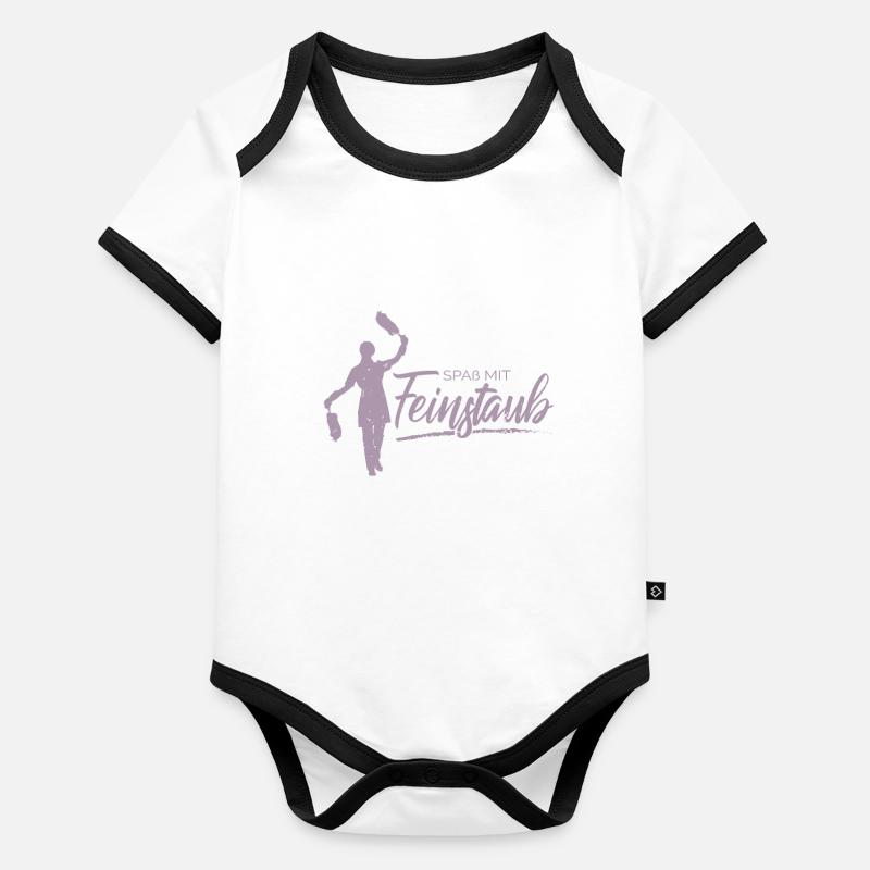 Spaß mit Feinstaub Baby Bio-Kurzarm-Kontrastbody