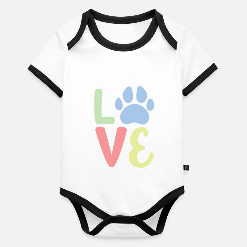Love paws Organic Baby Contrasting Bodysuit