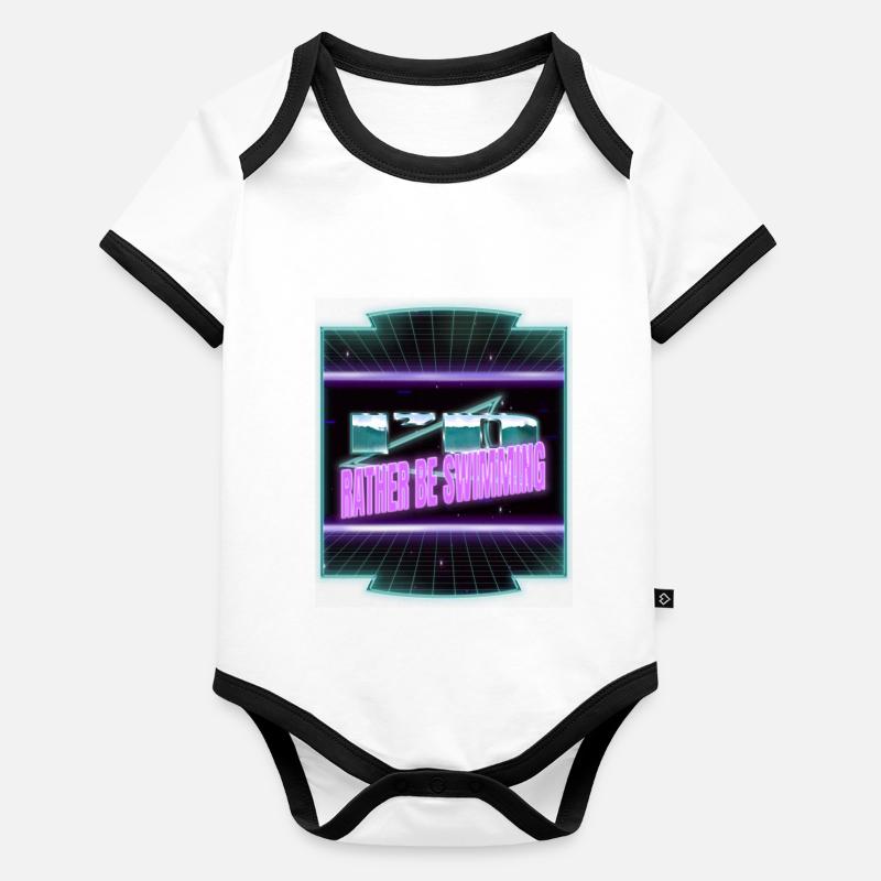 maillots de bain athlète triathlète Body Bébé bio contrasté manches courtes