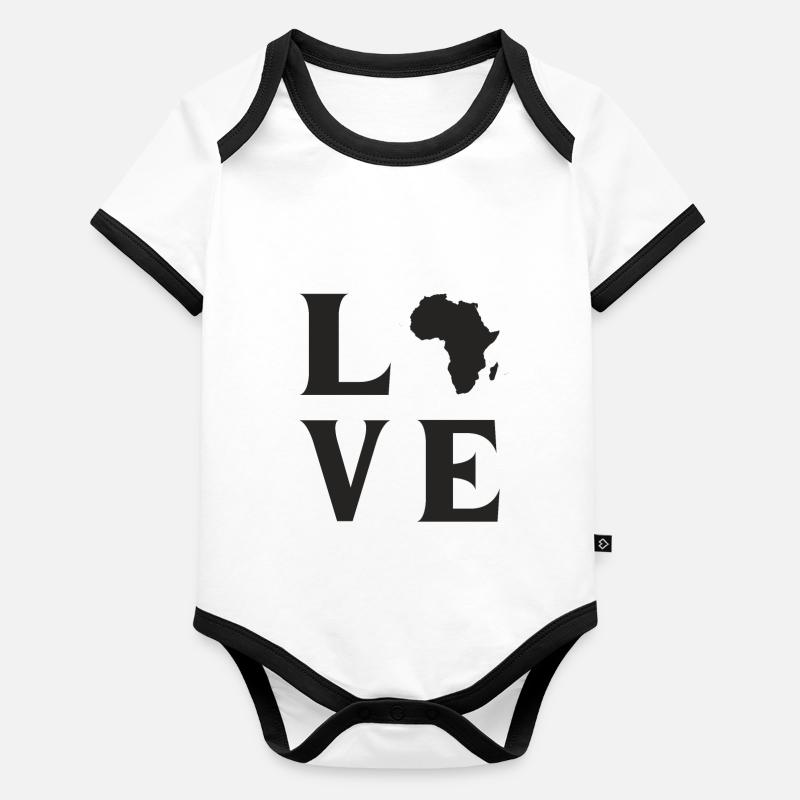 Aimer l’Afrique Body Bébé bio contrasté manches courtes