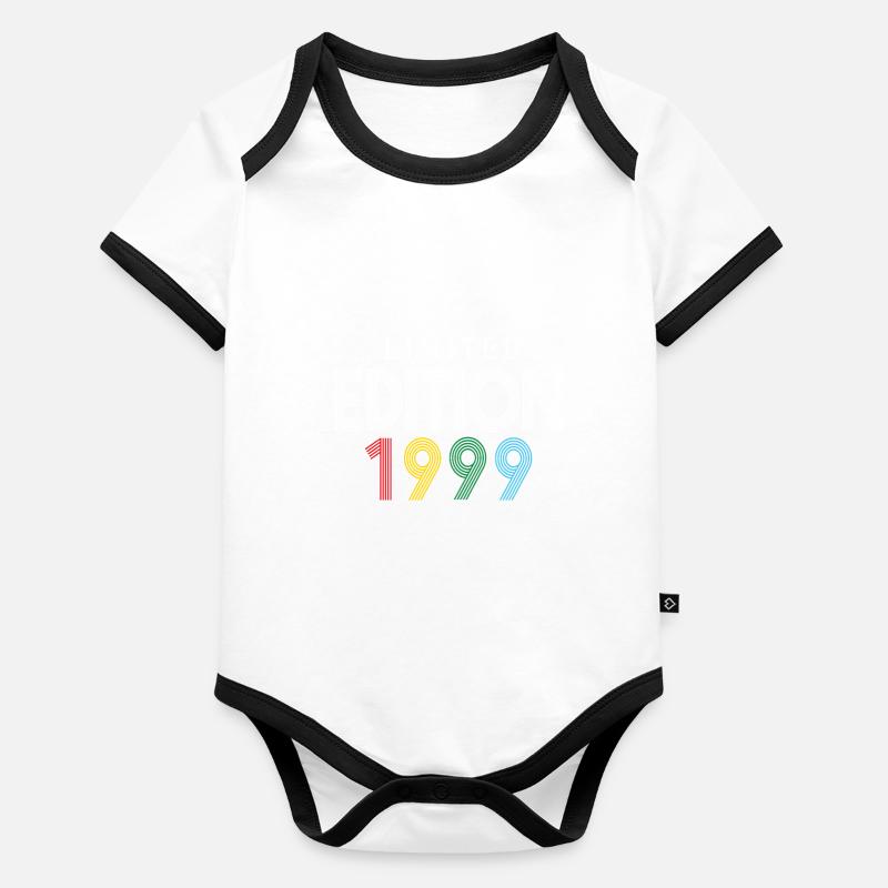 Édition limitée 1999 Body Bébé bio contrasté manches courtes