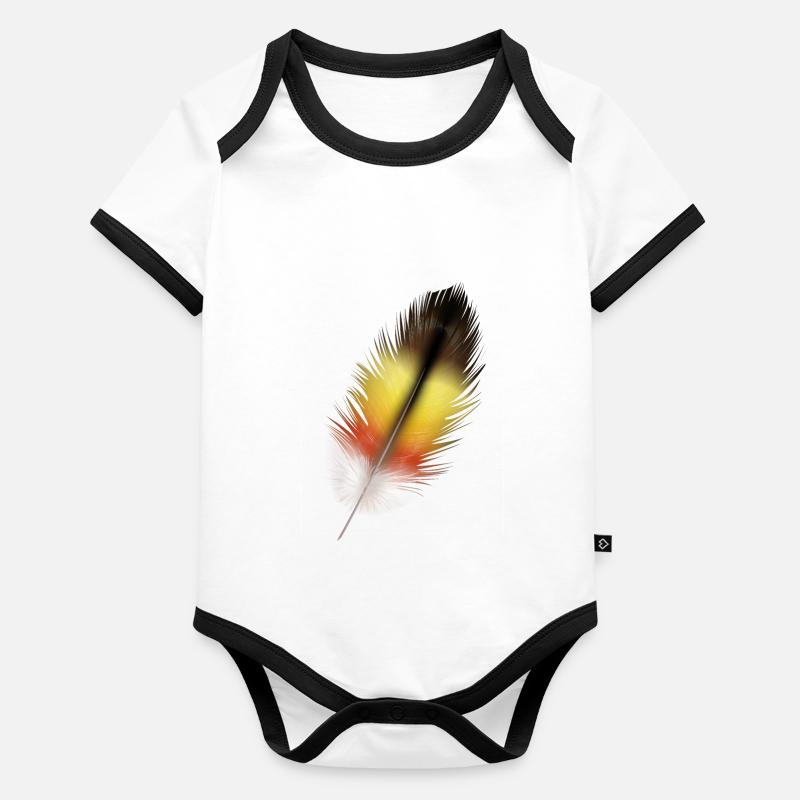 Federn Baby Bio-Kurzarm-Kontrastbody