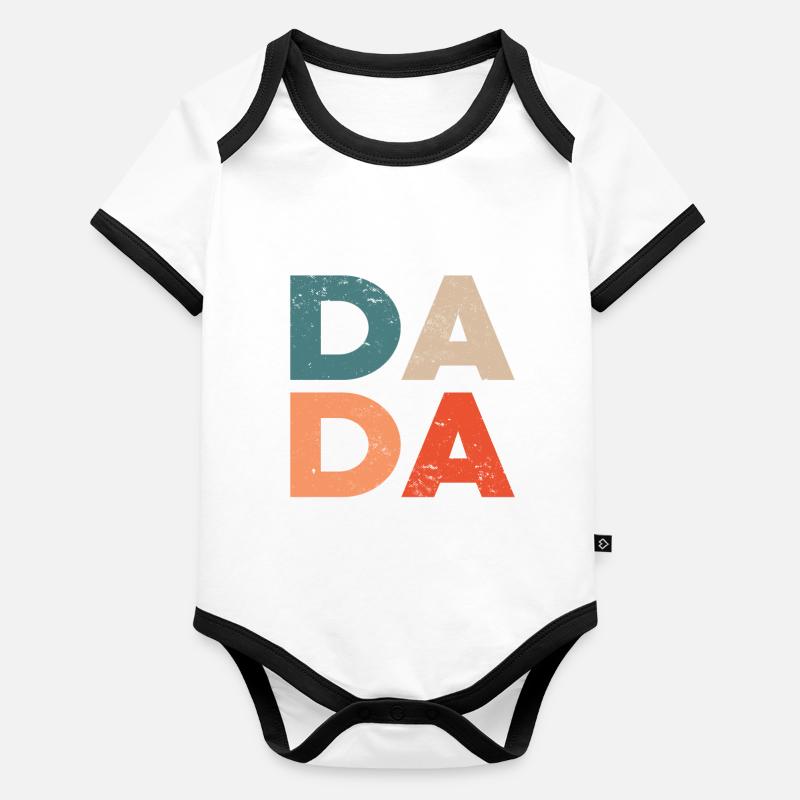 Dad Baby Bio-Kurzarm-Kontrastbody