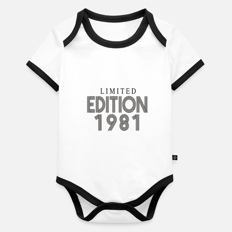 Édition limitée 1981 Body Bébé bio contrasté manches courtes