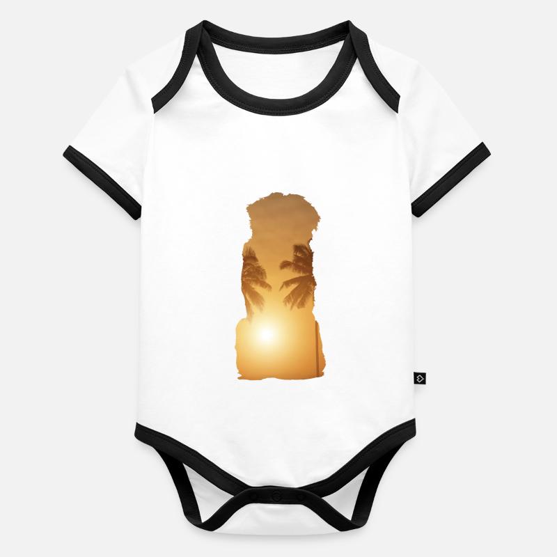 Sommerstrand - St. Bernard Baby Bio-Kurzarm-Kontrastbody