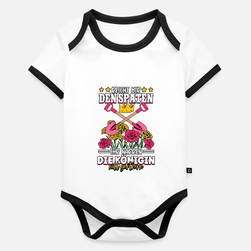 Garten Gärtnerin Baby Bio-Kurzarm-Kontrastbody
