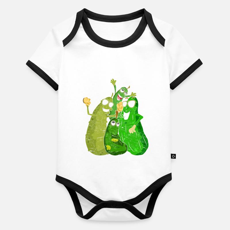 Cool Vegetable Funny Gift Sunglasses Cucumber Organic Baby Contrasting Bodysuit