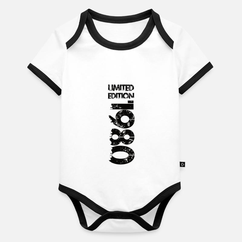 Limited Edition 1980 Organic Baby Contrasting Bodysuit
