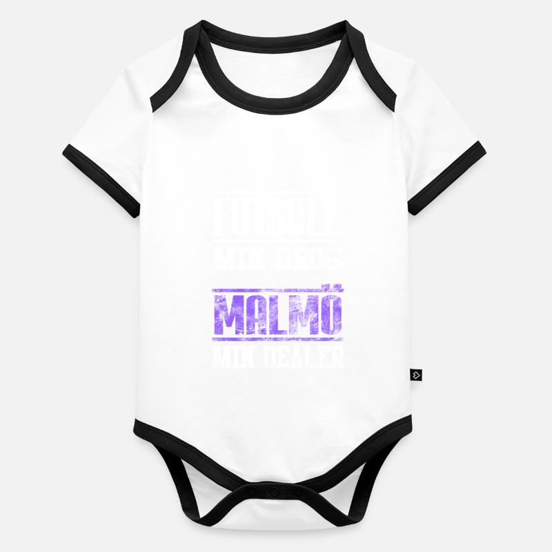 Malmö Body Bébé bio contrasté manches courtes