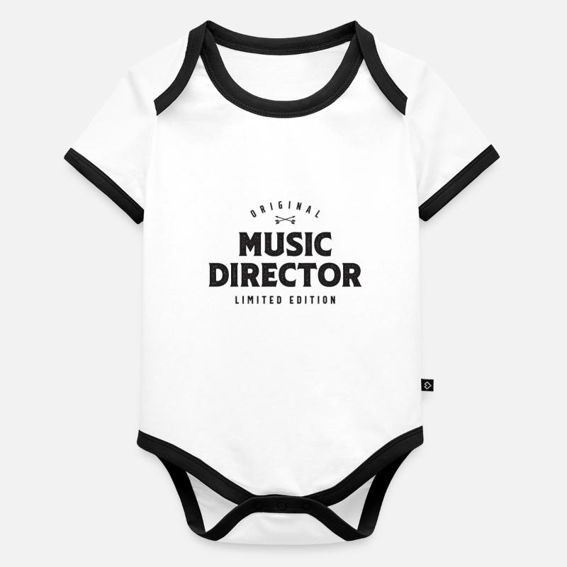 Musikdirektor Lustige Berufsbezeichnung Beruf Baby Bio-Kurzarm-Kontrastbody