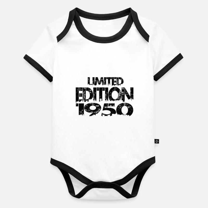 Édition limitée 1950 Body Bébé bio contrasté manches courtes