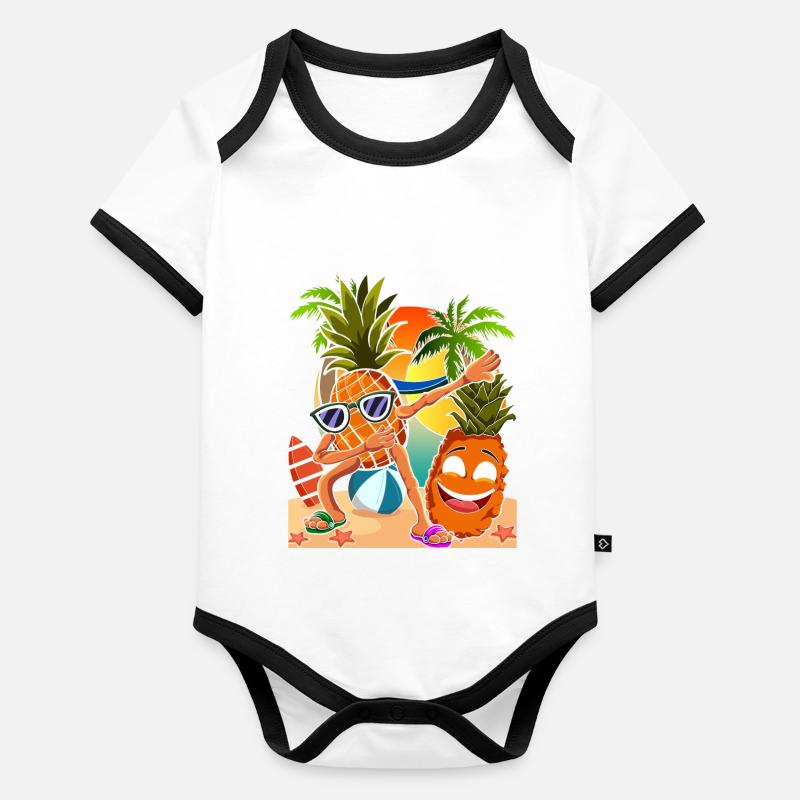 Pineapple Organic Baby Contrasting Bodysuit
