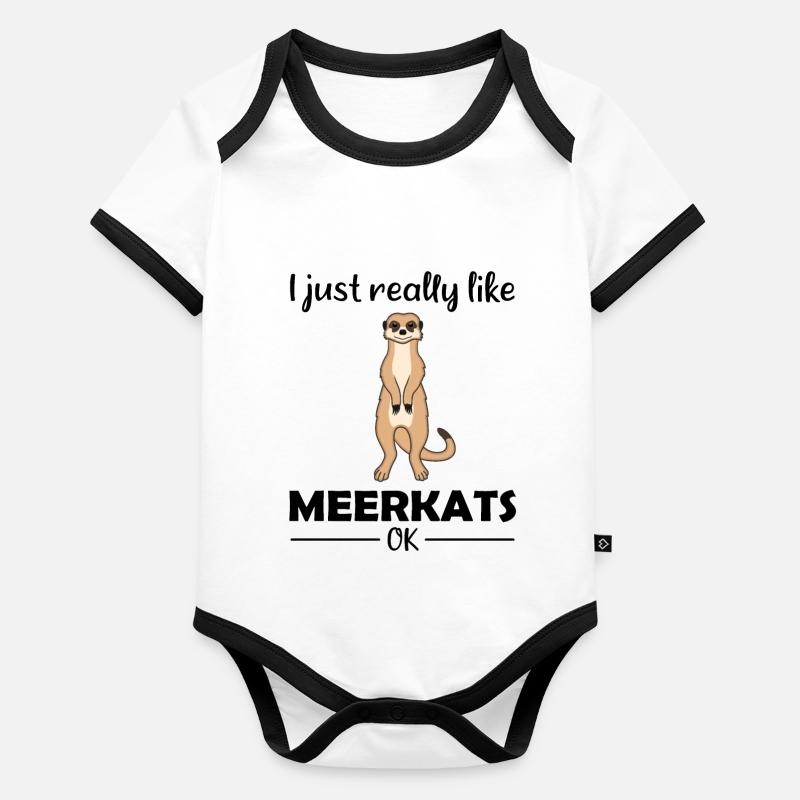 Erdmännchen Liebhaber Lustiger Spruch Geschenk Baby Bio-Kurzarm-Kontrastbody