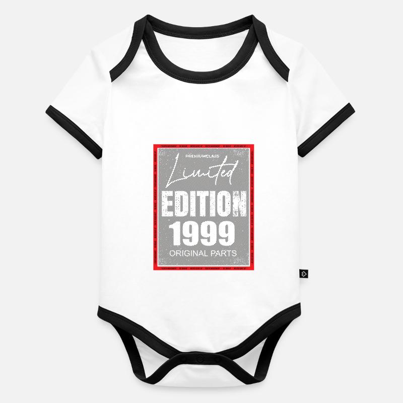 Édition limitée 1999 Body Bébé bio contrasté manches courtes