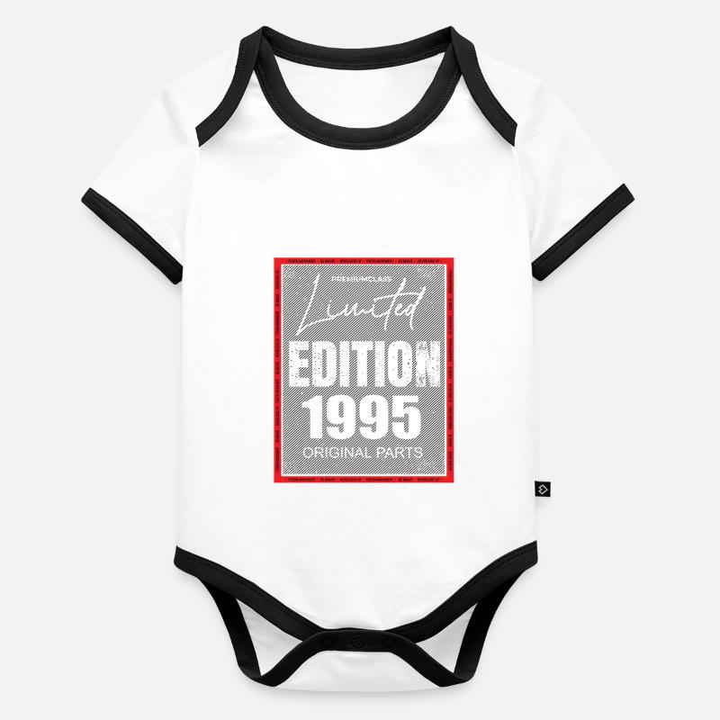 Édition limitée 1995 Body Bébé bio contrasté manches courtes