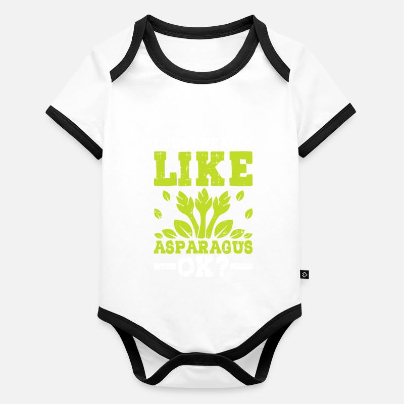 Spargel Baby Bio-Kurzarm-Kontrastbody