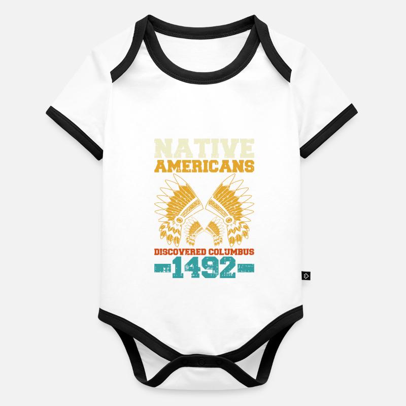 Christopher Columbus Baby Bio-Kurzarm-Kontrastbody