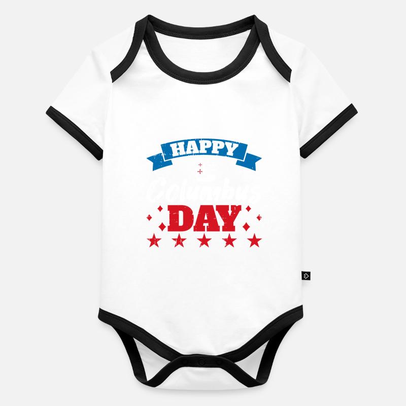 Christopher Columbus Baby Bio-Kurzarm-Kontrastbody