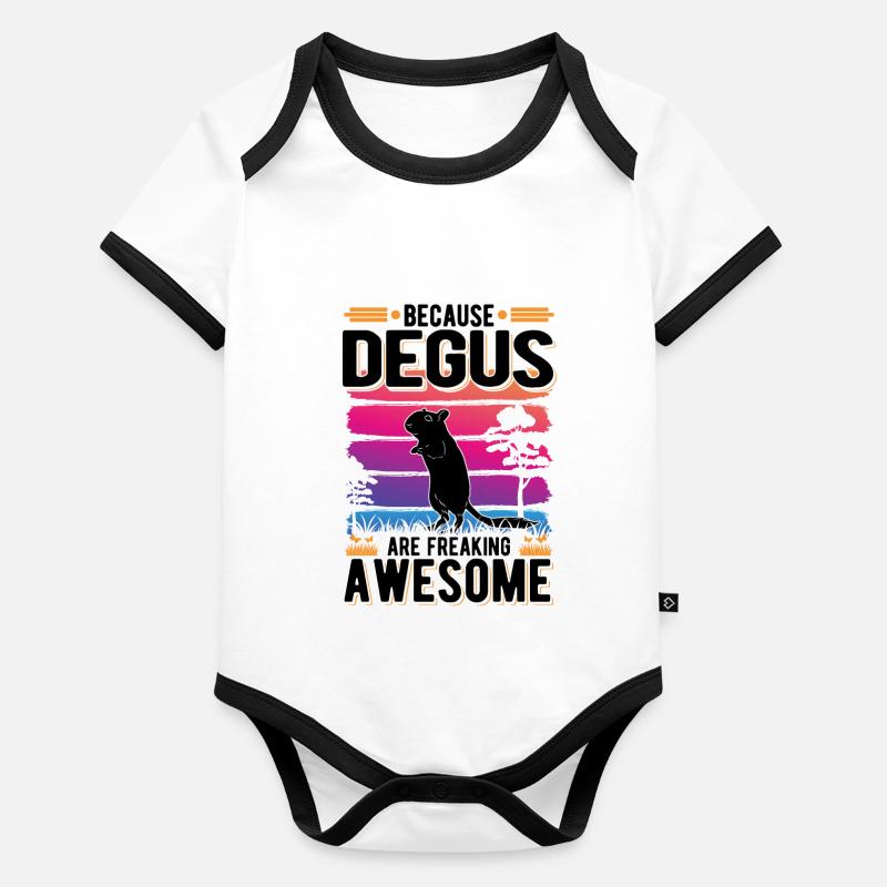 Because Degus are freaking awesome Baby Bio-Kurzarm-Kontrastbody
