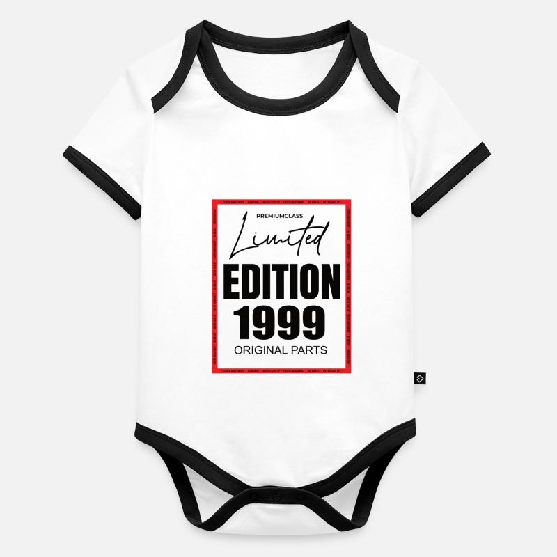 Édition limitée 1999 Body Bébé bio contrasté manches courtes