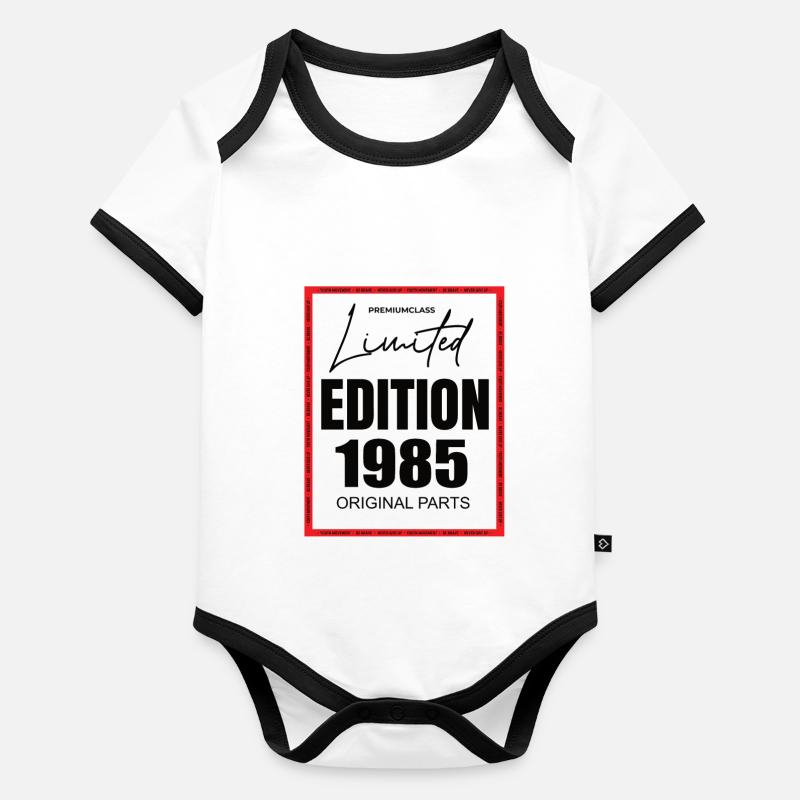 Édition limitée 1985 Body Bébé bio contrasté manches courtes