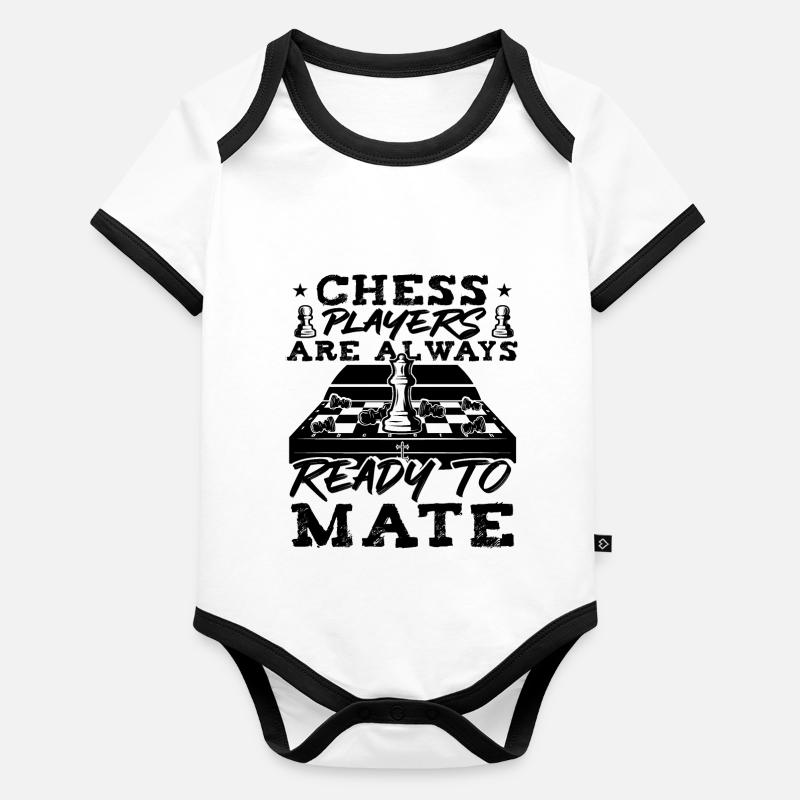 Les joueurs d’échecs sont toujours prêts à s’accoupler Body Bébé bio contrasté manches courtes