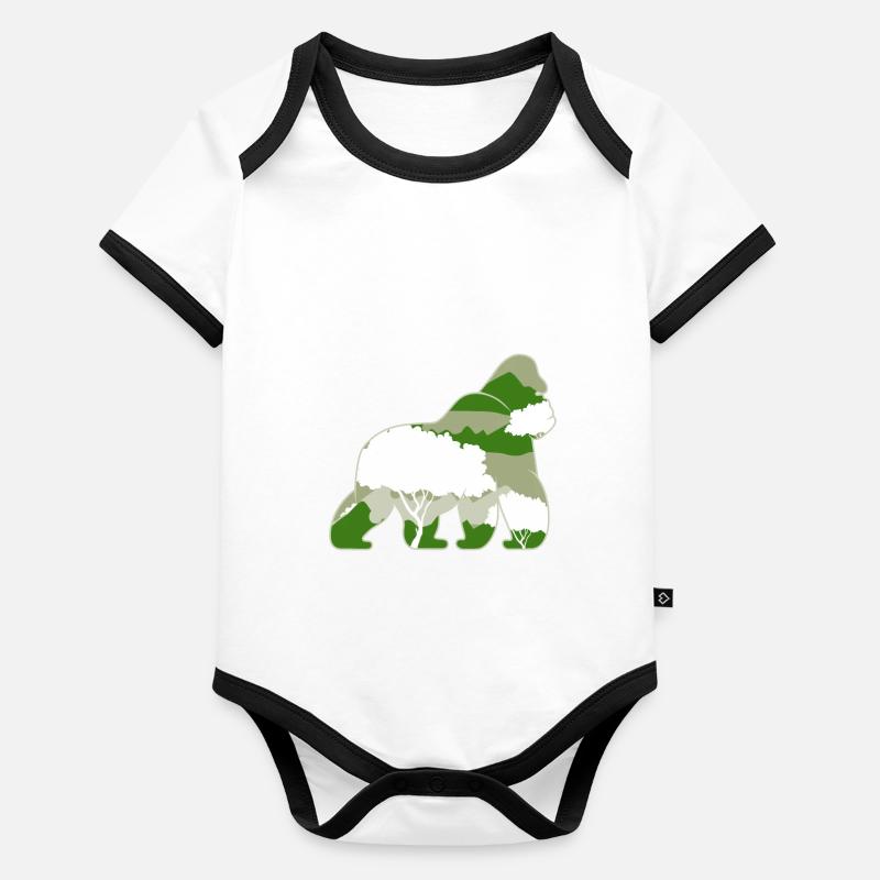Monkey Organic Baby Contrasting Bodysuit