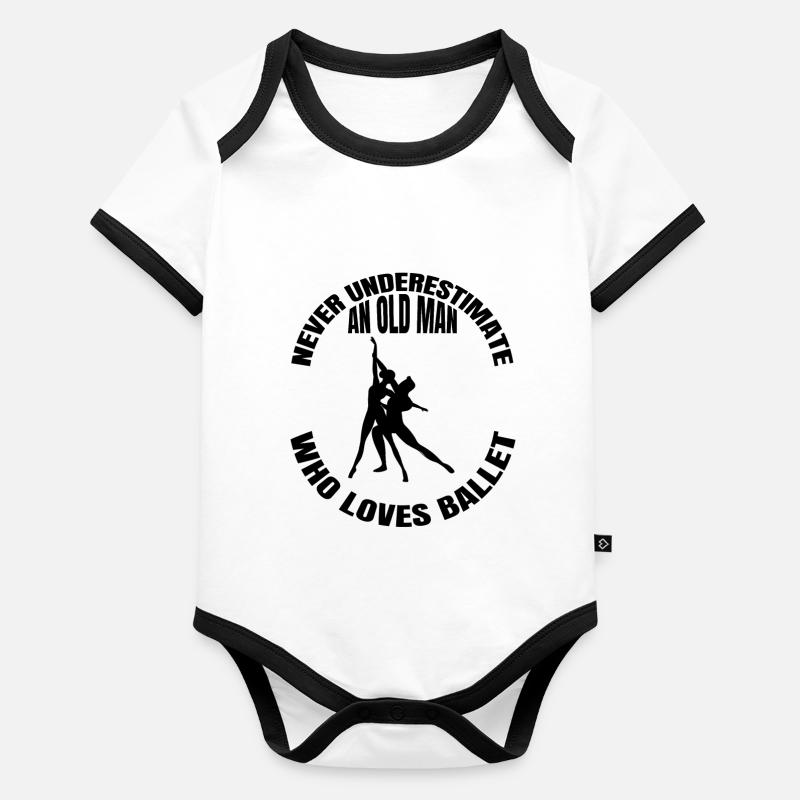 Ballerina Gift Ballet Dancer Cours de danse Body Bébé bio contrasté manches courtes