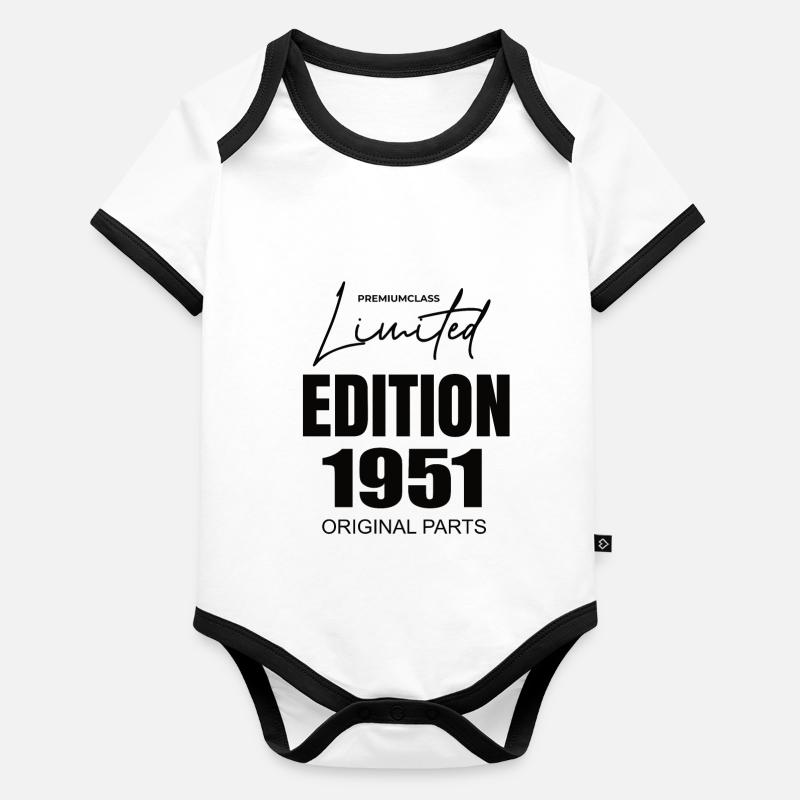Édition limitée 1951 Body Bébé bio contrasté manches courtes