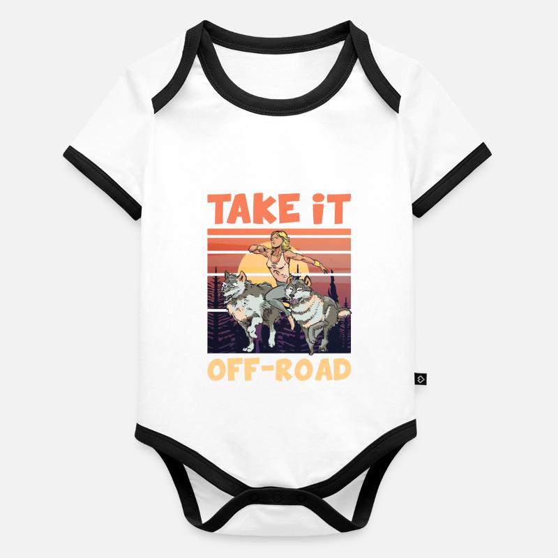 Prenez-le OFF-ROAD Trailrunning Wolfpack Body Bébé bio contrasté manches courtes
