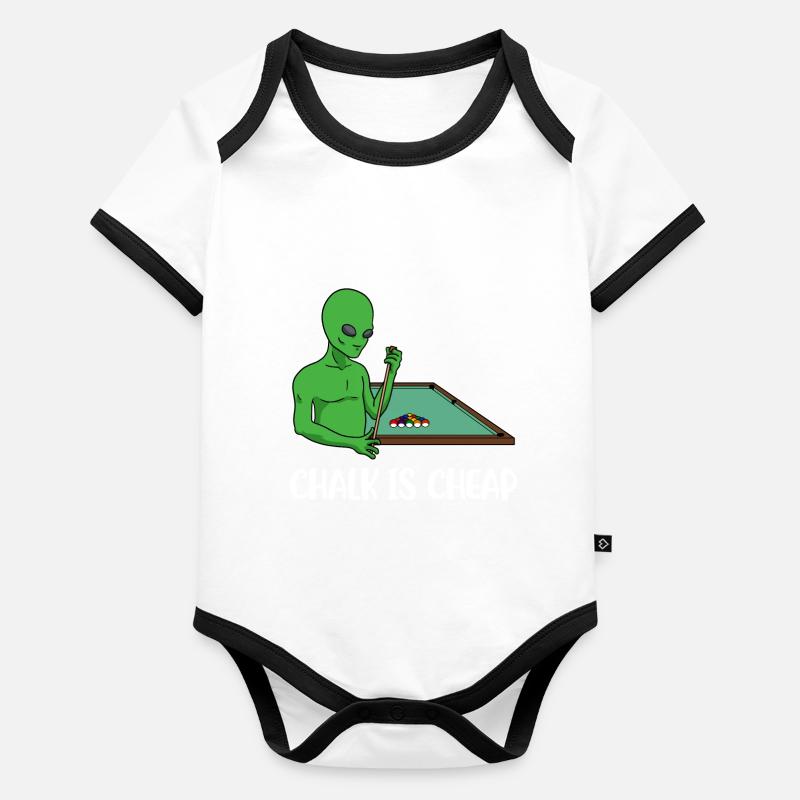 Chalk Is Cheap Billard Geschenk Baby Bio-Kurzarm-Kontrastbody