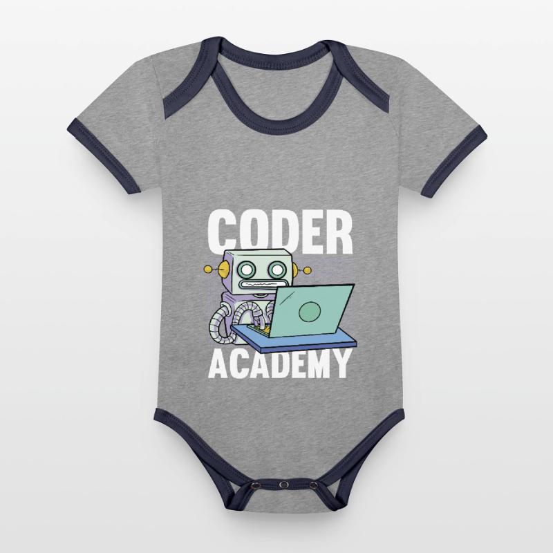 Programmierer Coder Software Entwickler Baby Bio-Kurzarm-Kontrastbody