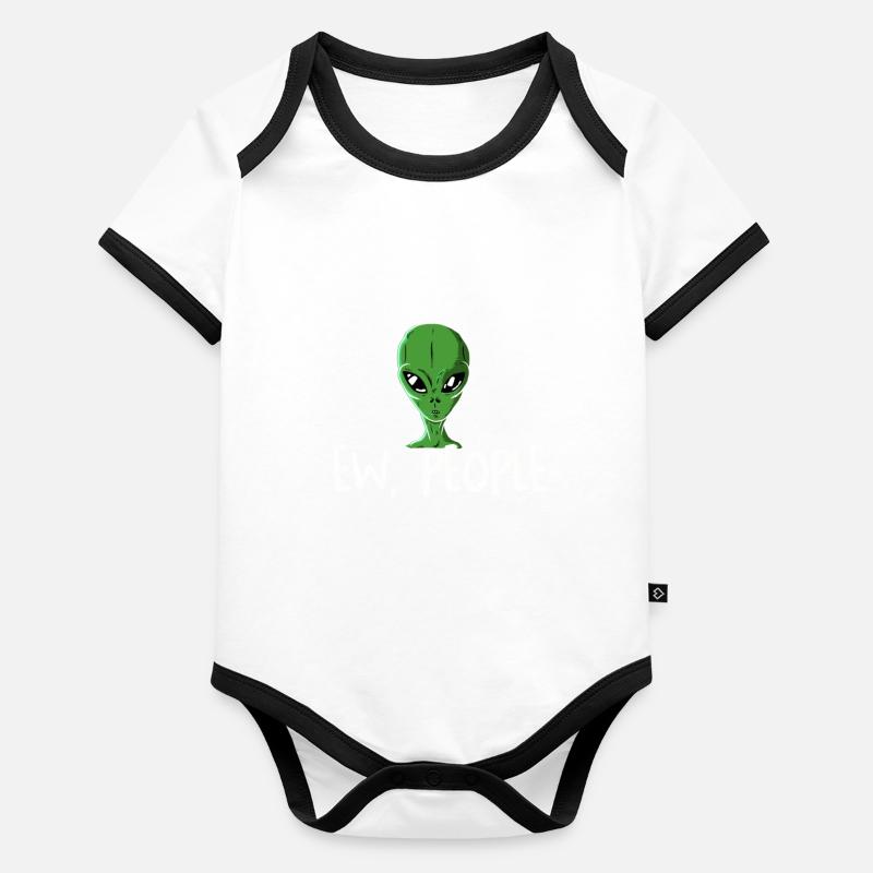 Étranger Body Bébé bio contrasté manches courtes