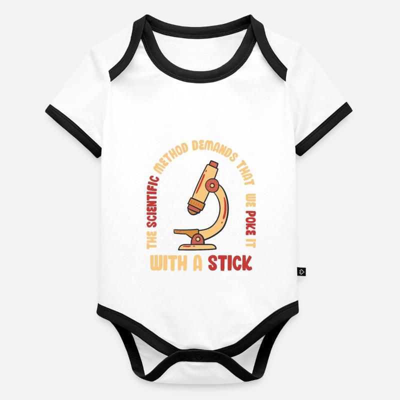 Méthode scientifique Poke Funny Body Bébé bio contrasté manches courtes