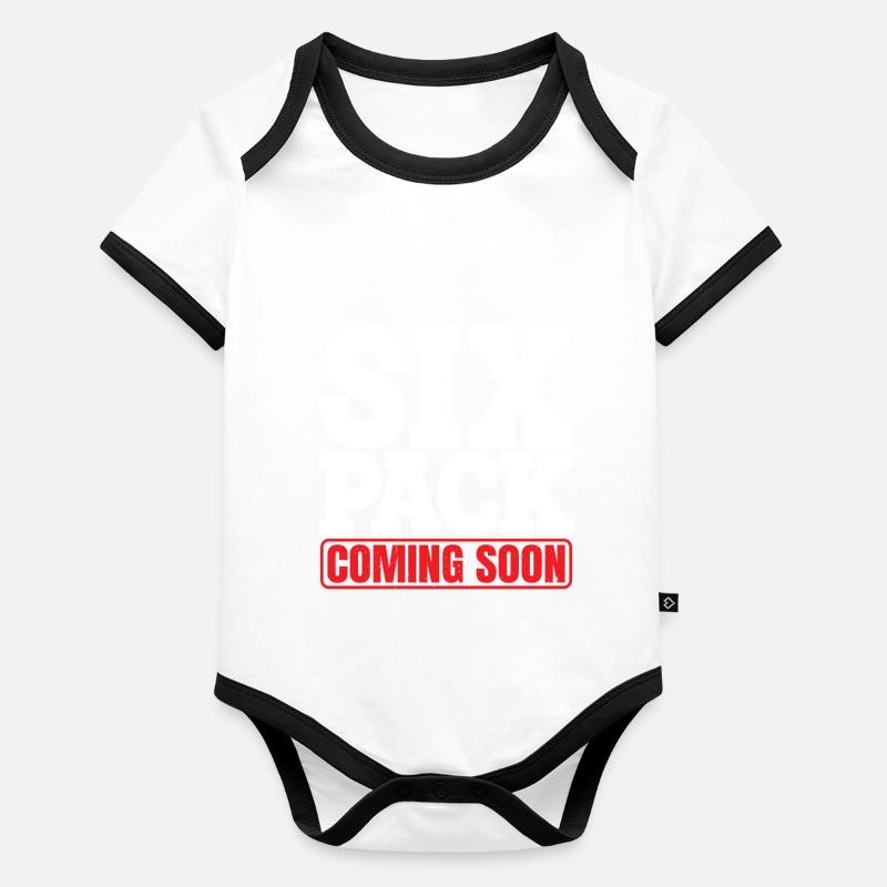 Six Pack à venir 26 Body Bébé bio contrasté manches courtes