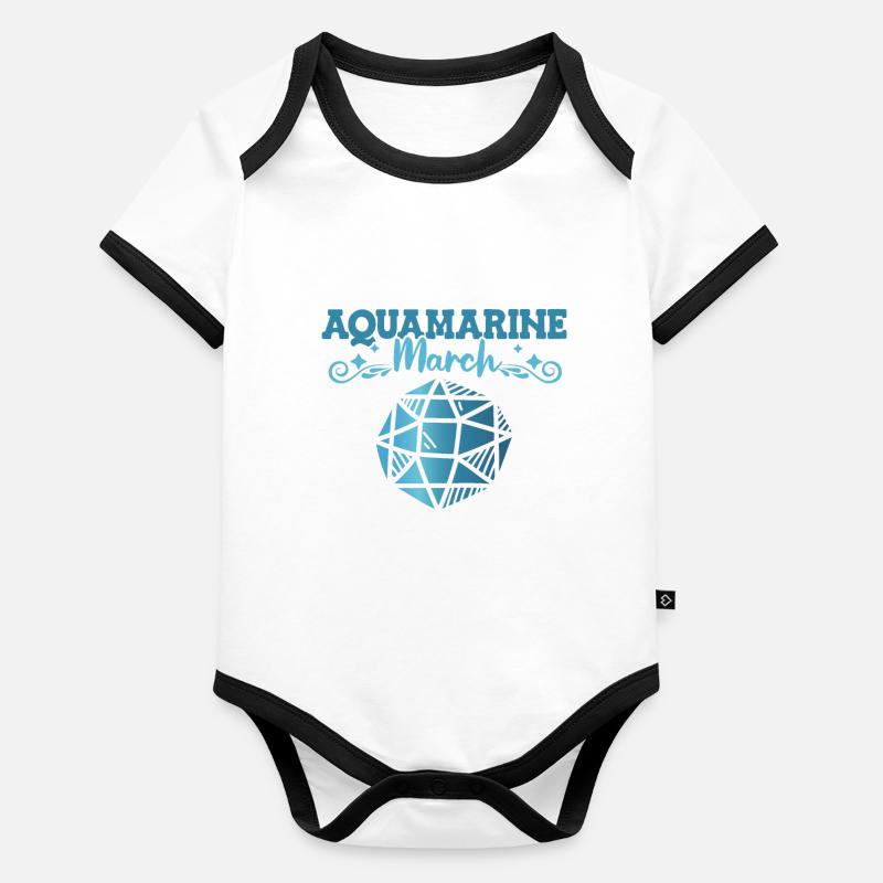 Edelsteine Baby Bio-Kurzarm-Kontrastbody