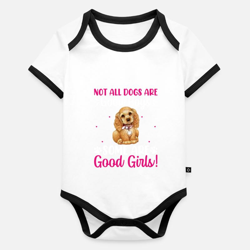 Cocker Spaniel Einige Sind Gute Mädchen Lustige Baby Bio-Kurzarm-Kontrastbody
