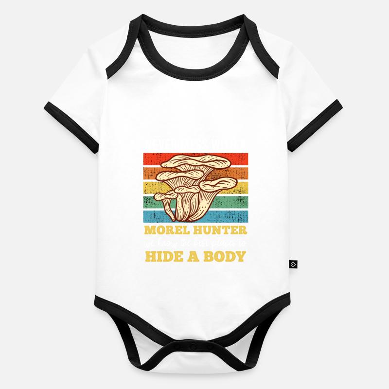 Don't mess with a morel collector Organic Baby Contrasting Bodysuit