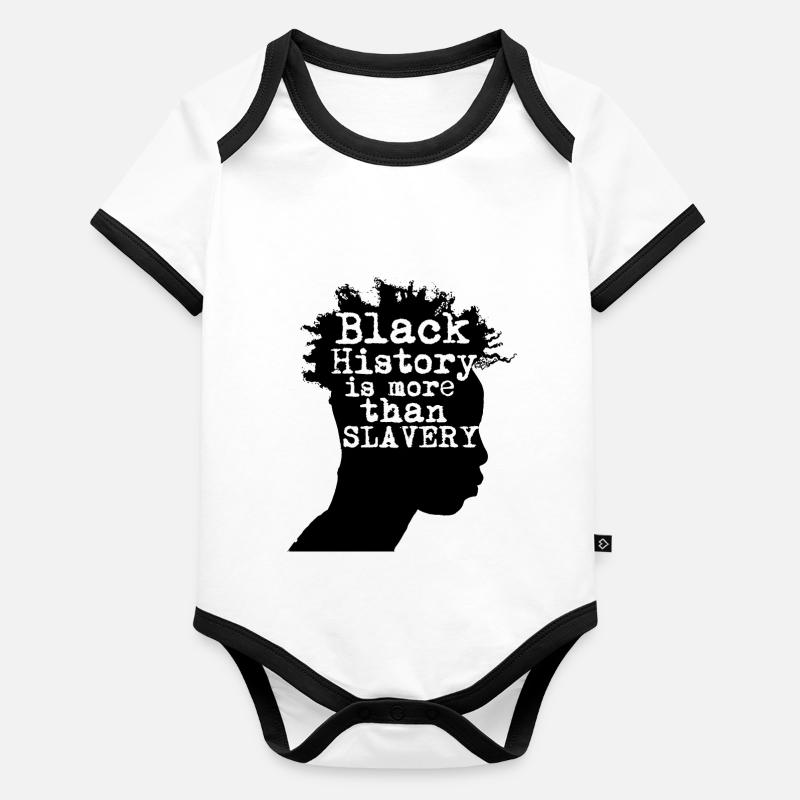 L’histoire des Noirs est plus que de l’esclavage Body Bébé bio contrasté manches courtes