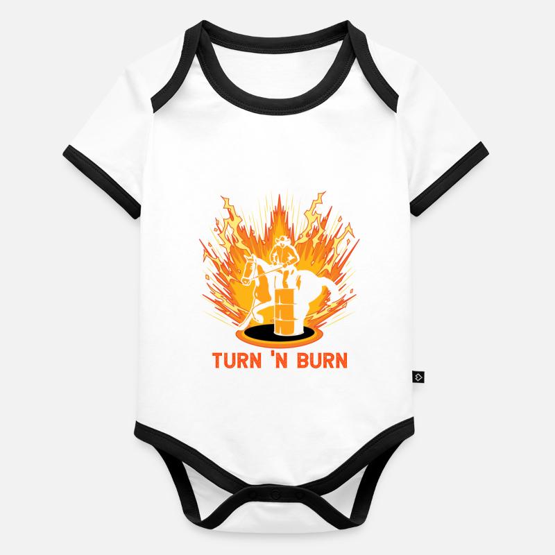 Turn and Burn Baby Bio-Kurzarm-Kontrastbody