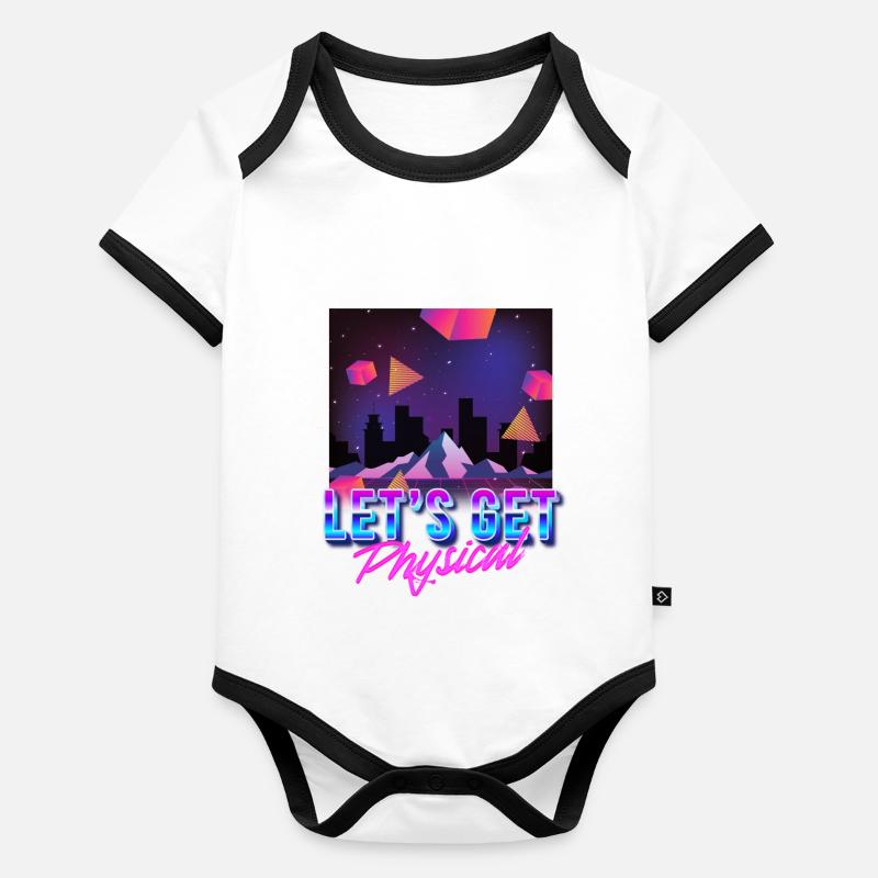 Obtenons l’esthétique Physique Vaporwave Body Bébé bio contrasté manches courtes