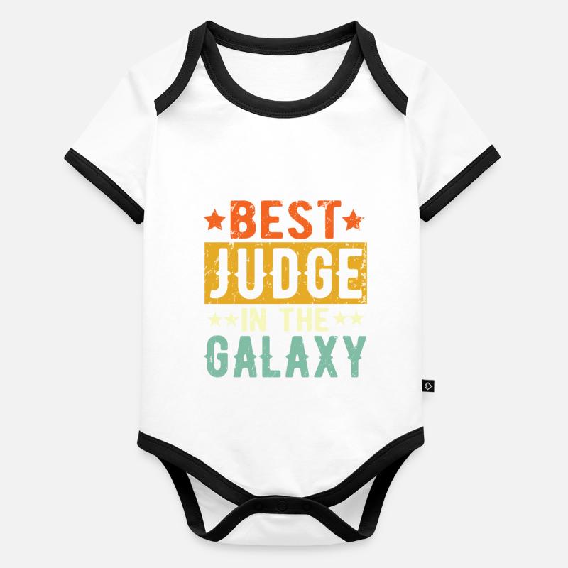 Best Judge ever Richter Geschenk Baby Bio-Kurzarm-Kontrastbody