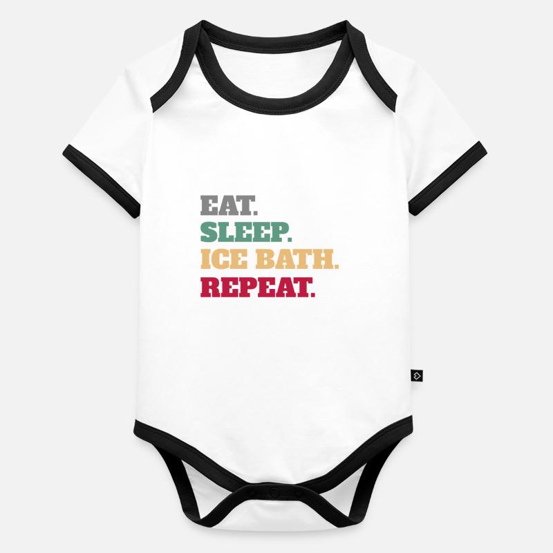 Ice bath Organic Baby Contrasting Bodysuit