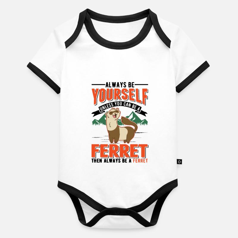 Ferret Lover Ferret Gift Organic Baby Contrasting Bodysuit