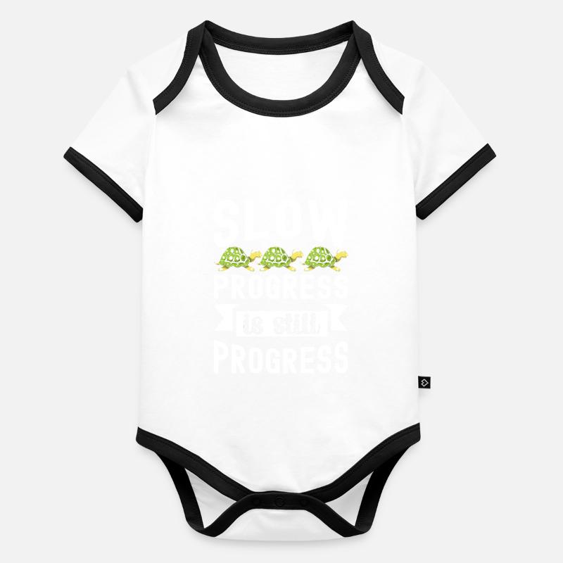 Turtle Gift Enfants Reptiles Plage de mer Body Bébé bio contrasté manches courtes