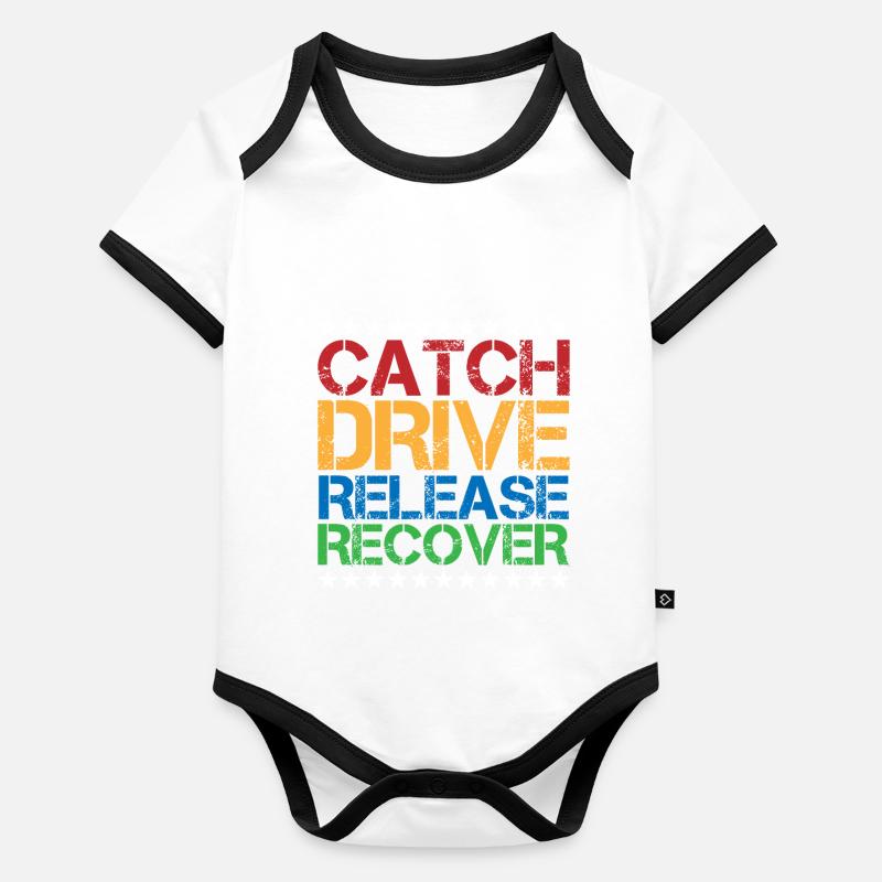 Catch Drive Release Récupérer 7 Body Bébé bio contrasté manches courtes