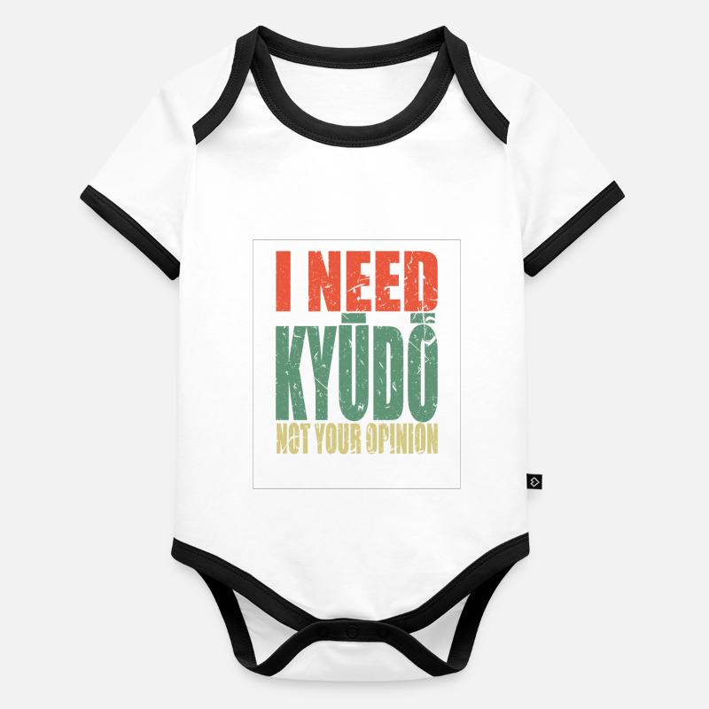 Kyūdō dit drôle Body Bébé bio contrasté manches courtes