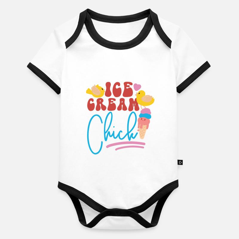 Ice Cream Chicken Cone Ice Cream Baby Bio-Kurzarm-Kontrastbody